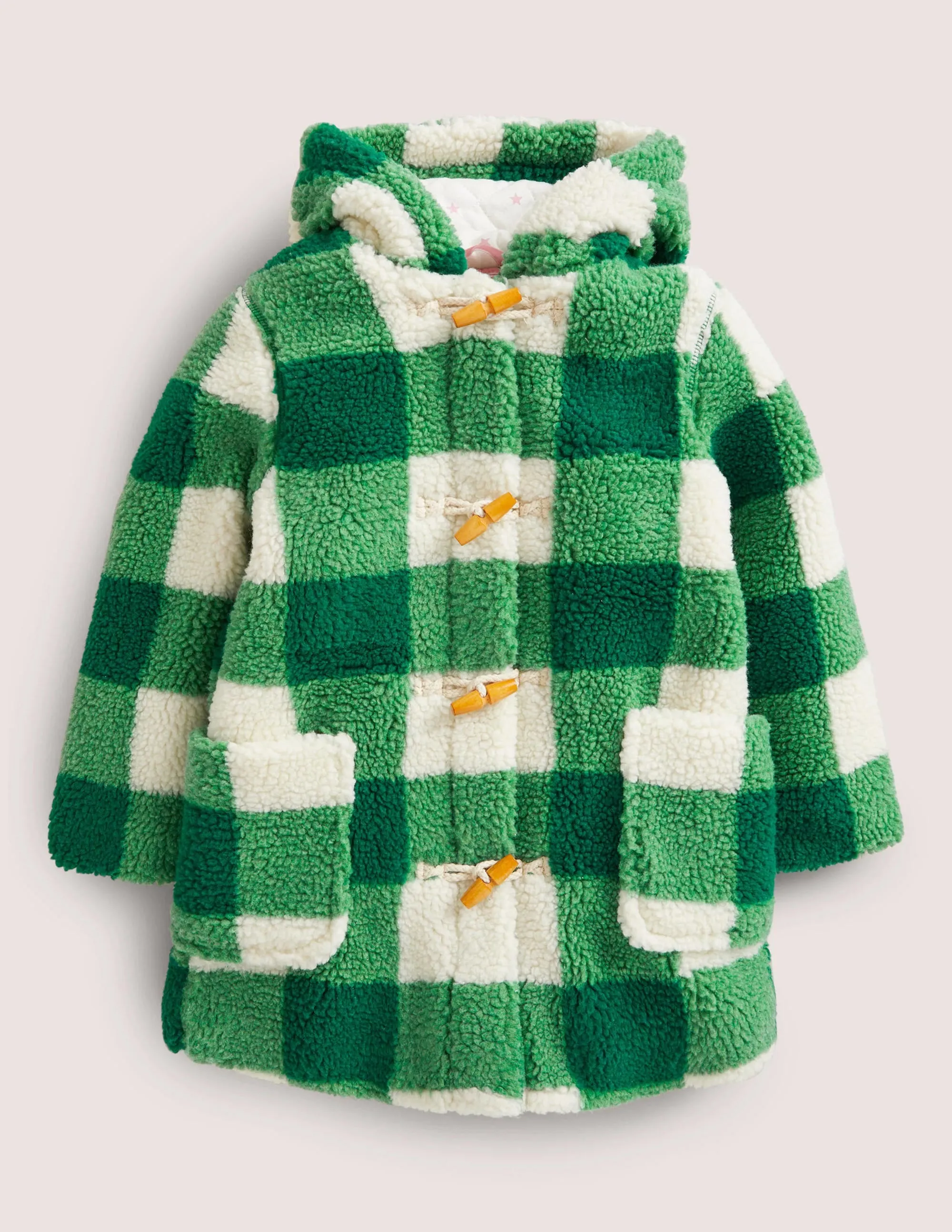 Borg Coat-Green Borg Gingham