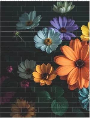 Bright Flowers Building Block Puzzle Personalized Building Bricks for Adults Block Puzzle Building DIY Brick Block Puzzles Valentine's Day Gifts for Home Decor Brick Puzzle