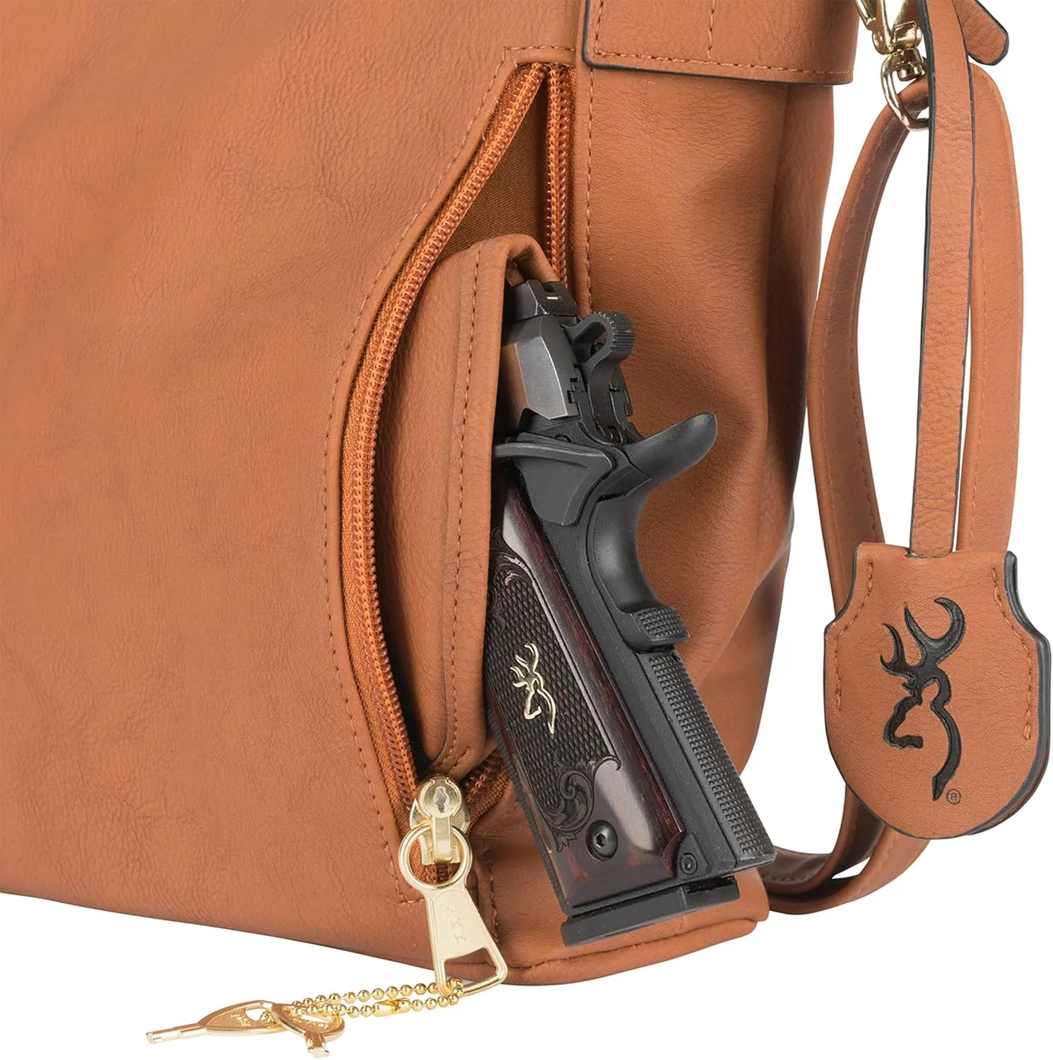 Browning Women's Concealed Carry Purse, Premium Holstered Handbag With Safety Locking Option