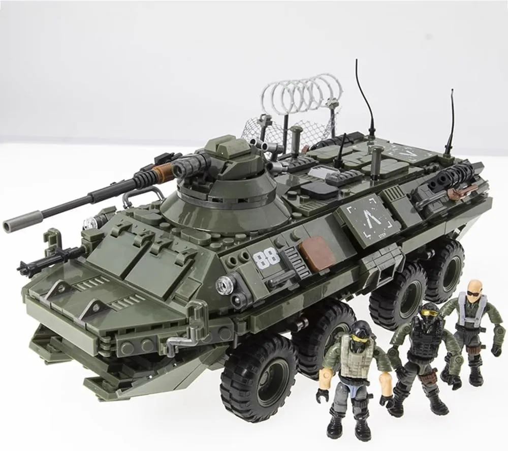 Building Block Armored Vehicle Building Kit Military Vehicle Toys for Age 6 7 8 9 10 11 12 ,Army Tank Military Brick, Armed Tank Model Toys Gifts for Boys