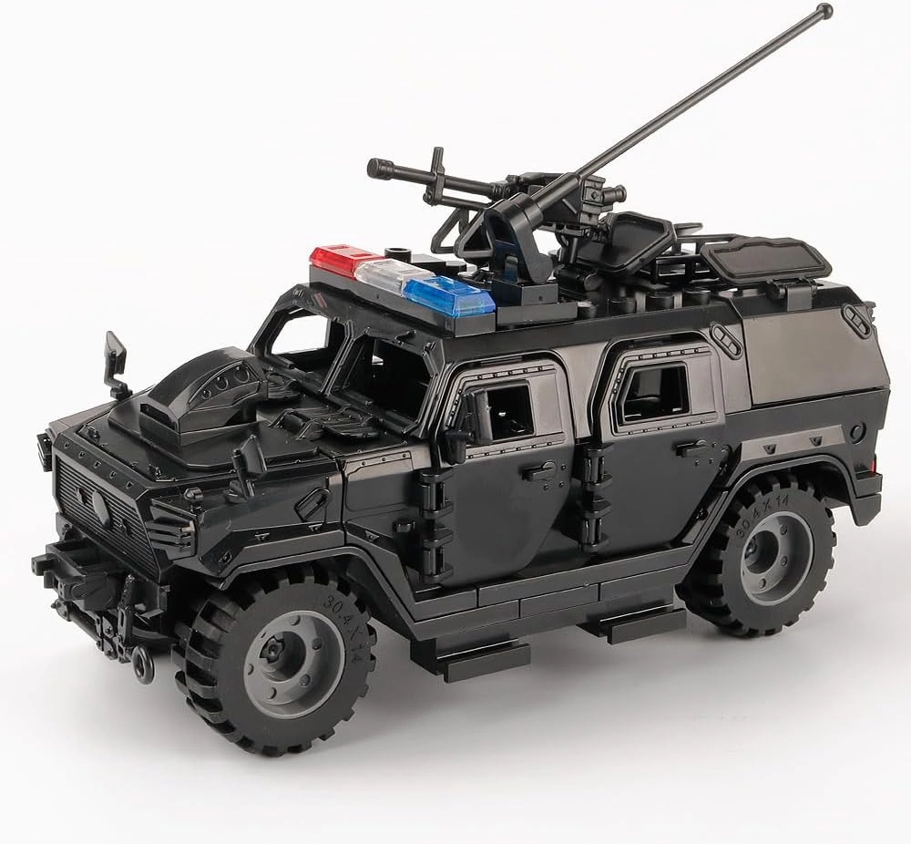 Building Block Armored Vehicle with 6 Army Figures Brick Military Vehicle Building Toy for Age 6 7 8 9 10 11 12 , Army Battle Building Kit, Army Car Model Toys Gifts for Boys