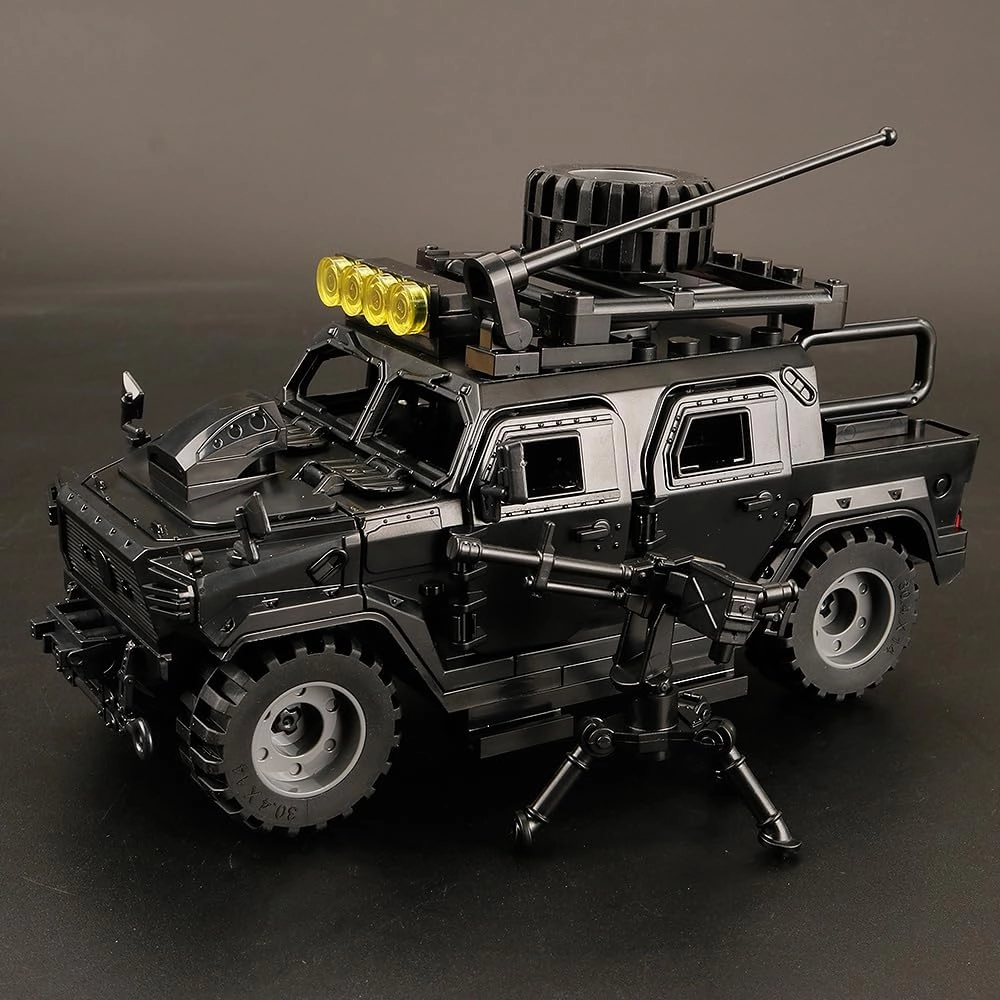 Building Block Armored Vehicle with 6 Army Figures Brick Military Vehicle Building Toy for Age 6 7 8 9 10 11 12 , Army Battle Building Kit, Army Car Model Toys Gifts for Boys