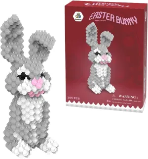 Bunny Building Animal Sets, Extremely Challenging STEM Building Blocks Decor for Adults Kids, Micro 3D Educational Toys for Boys Girls Ages 8 and Up for Kids (305 Pieces)