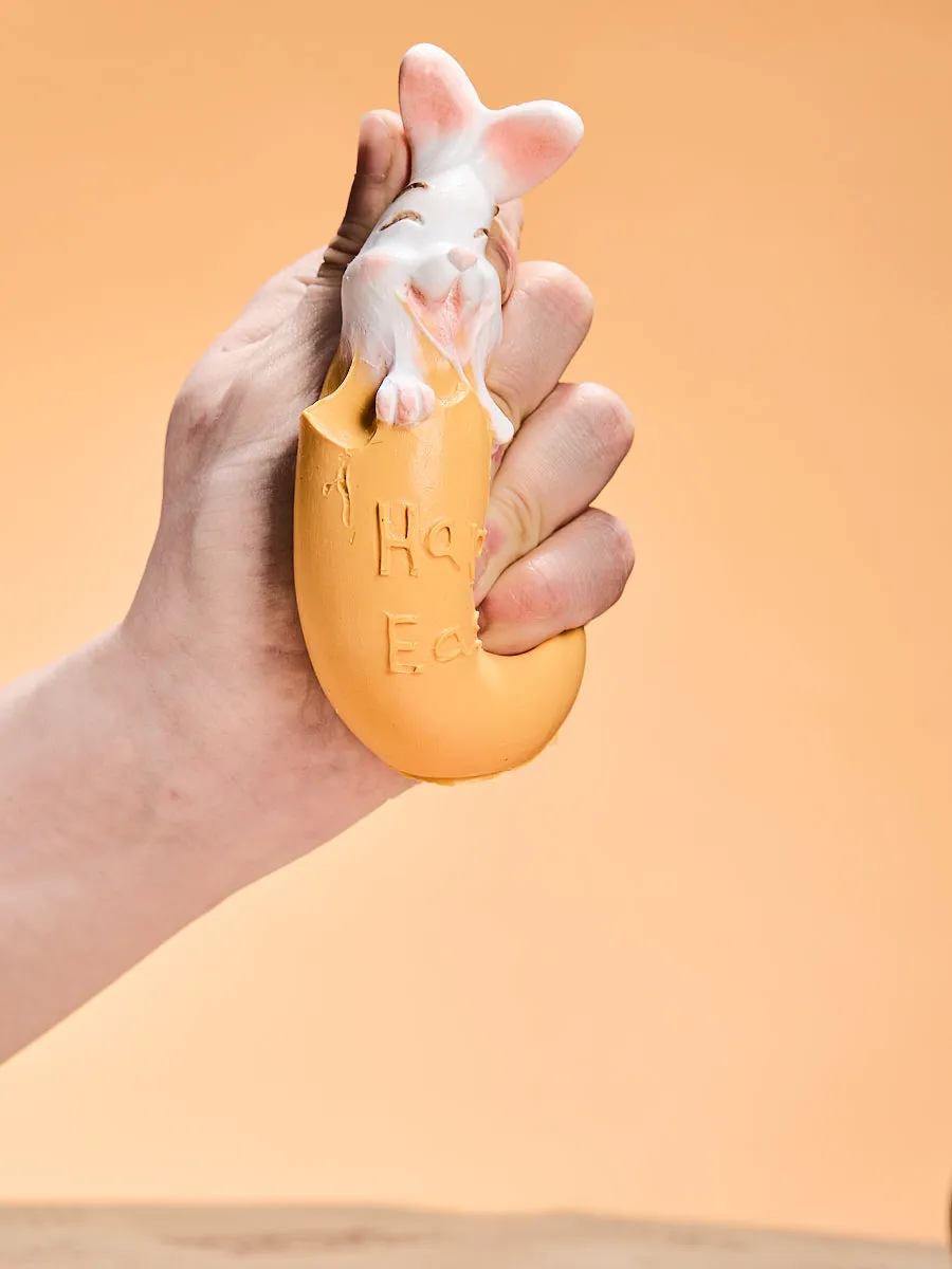 Bunny in Orange Easter Egg Squeeze Toys