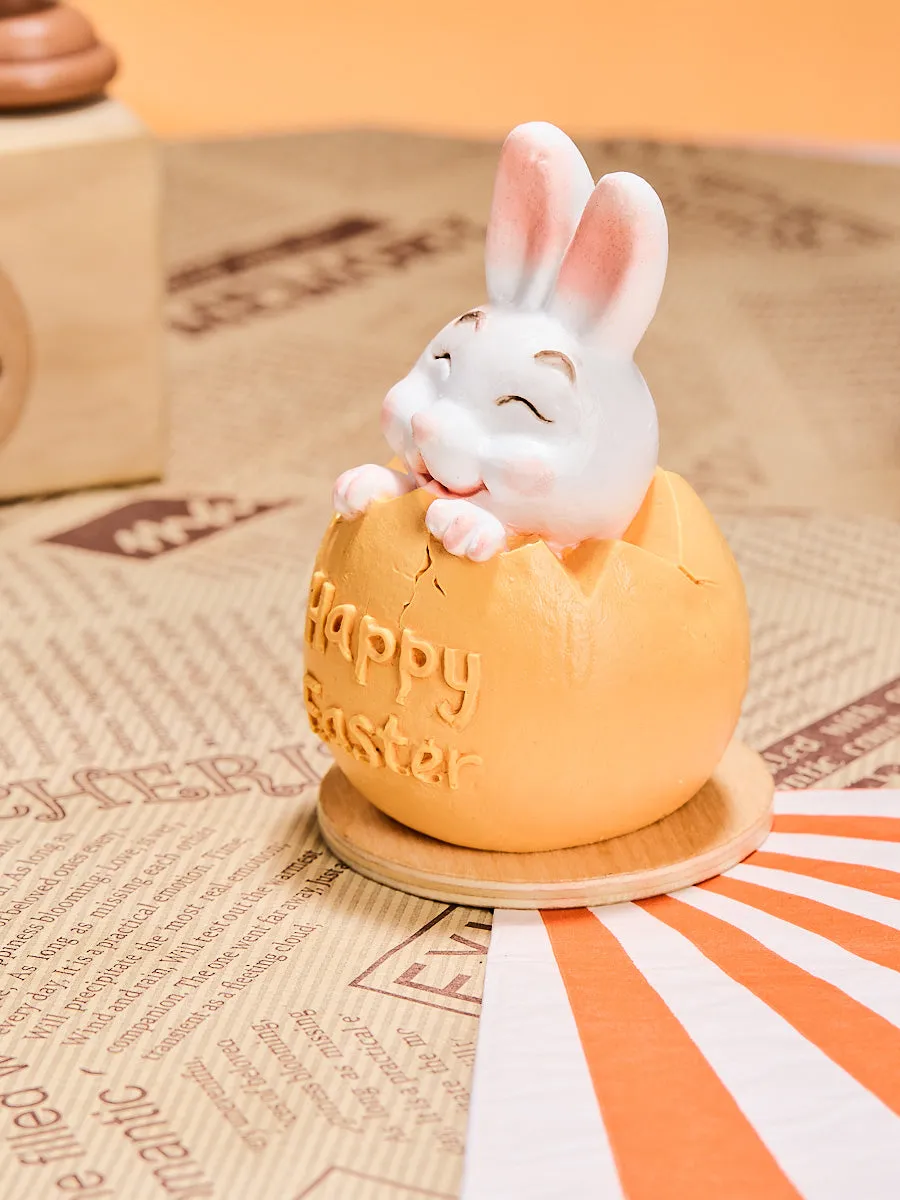 Bunny in Orange Easter Egg Squeeze Toys