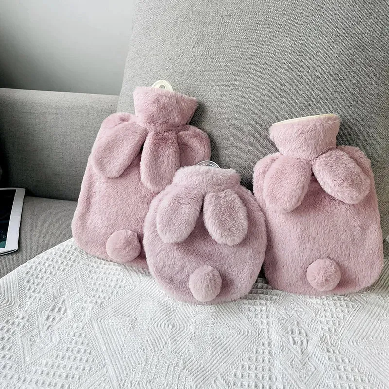 Bunny Tail Plush Hot Water Bag