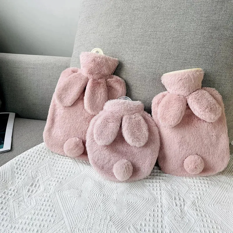 Bunny Tail Plush Hot Water Bag