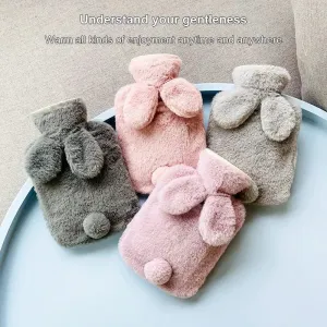 Bunny Tail Plush Hot Water Bag