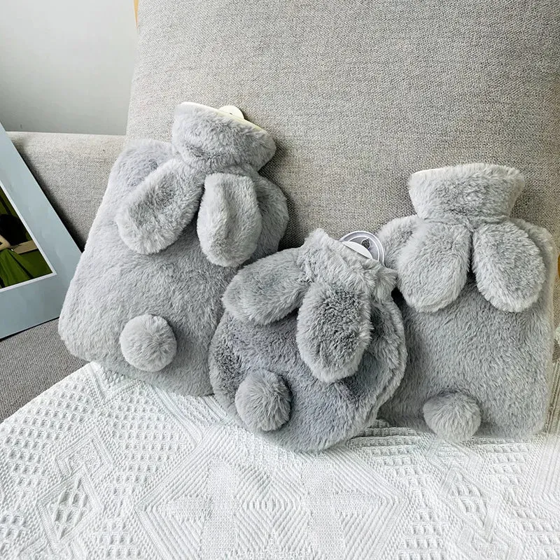 Bunny Tail Plush Hot Water Bag