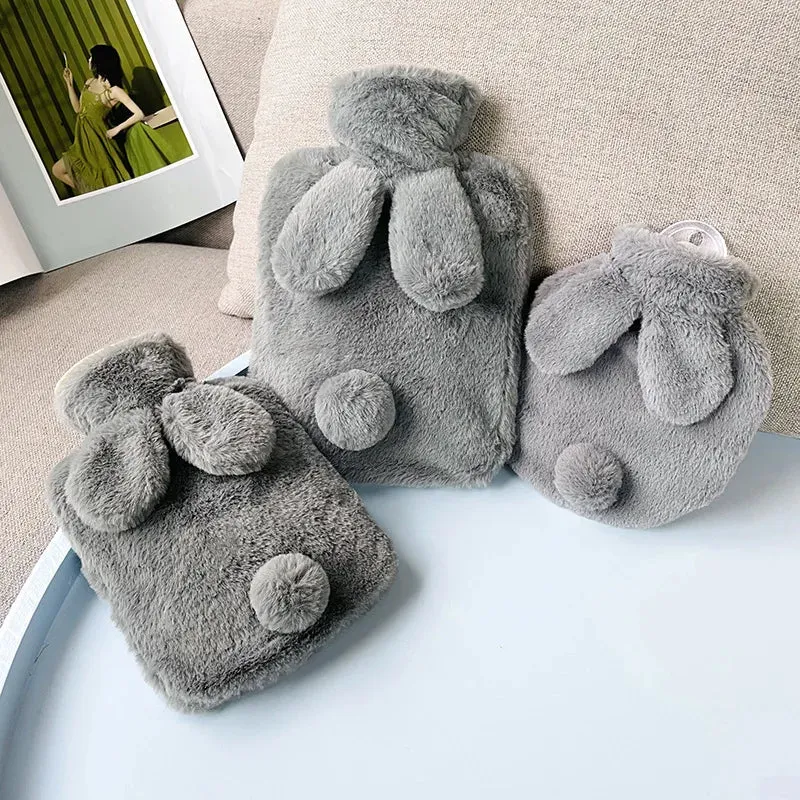 Bunny Tail Plush Hot Water Bag