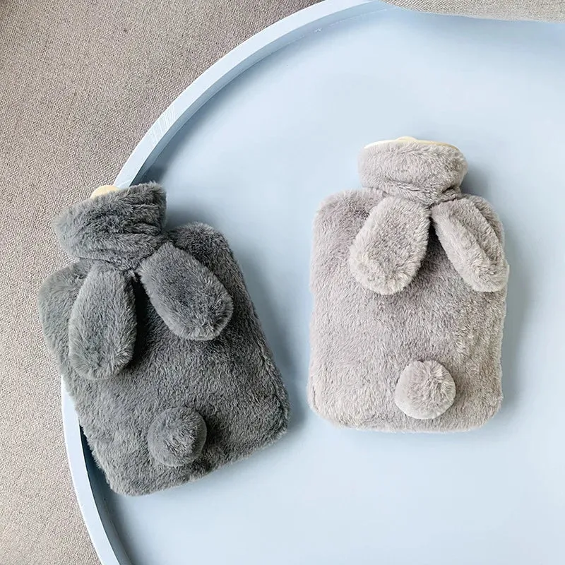 Bunny Tail Plush Hot Water Bag