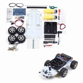 C51 DC 6V Intelligent Tracking Obstacle Car DIY Kit with Two Single Axis Gear Motor Drives Electronics Production Machinery Gift