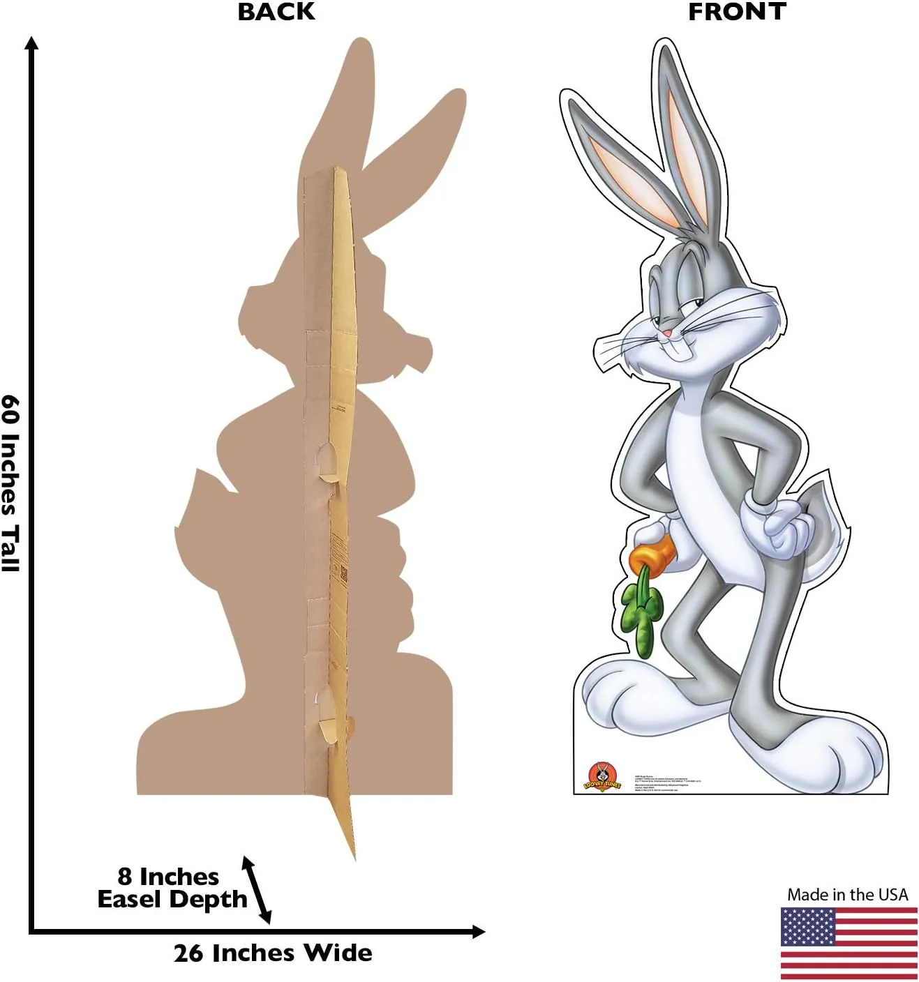 Cardboard People Bugs Bunny Life Size Cardboard Cutout Standup - Looney Tunes
