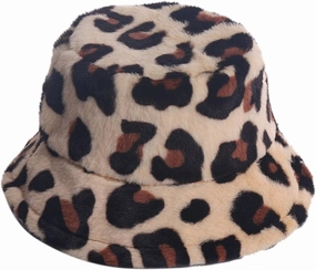ChezAbbey Faux Fur Bucket Hat, Fuzzy Furry Winter Warm Fisherman Cap, Fluffy Teddy Sherpa Clothe Hats for Women Men Girls
