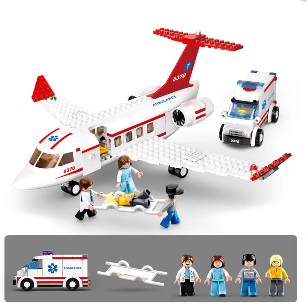 City Airplane Station Toy for 6-12 Years Old Boys, Airport Building Kits Kids Toys STEM Learning Building Bricks Helicopter Birthday Gift for 6-12 Children (335 Pieces)