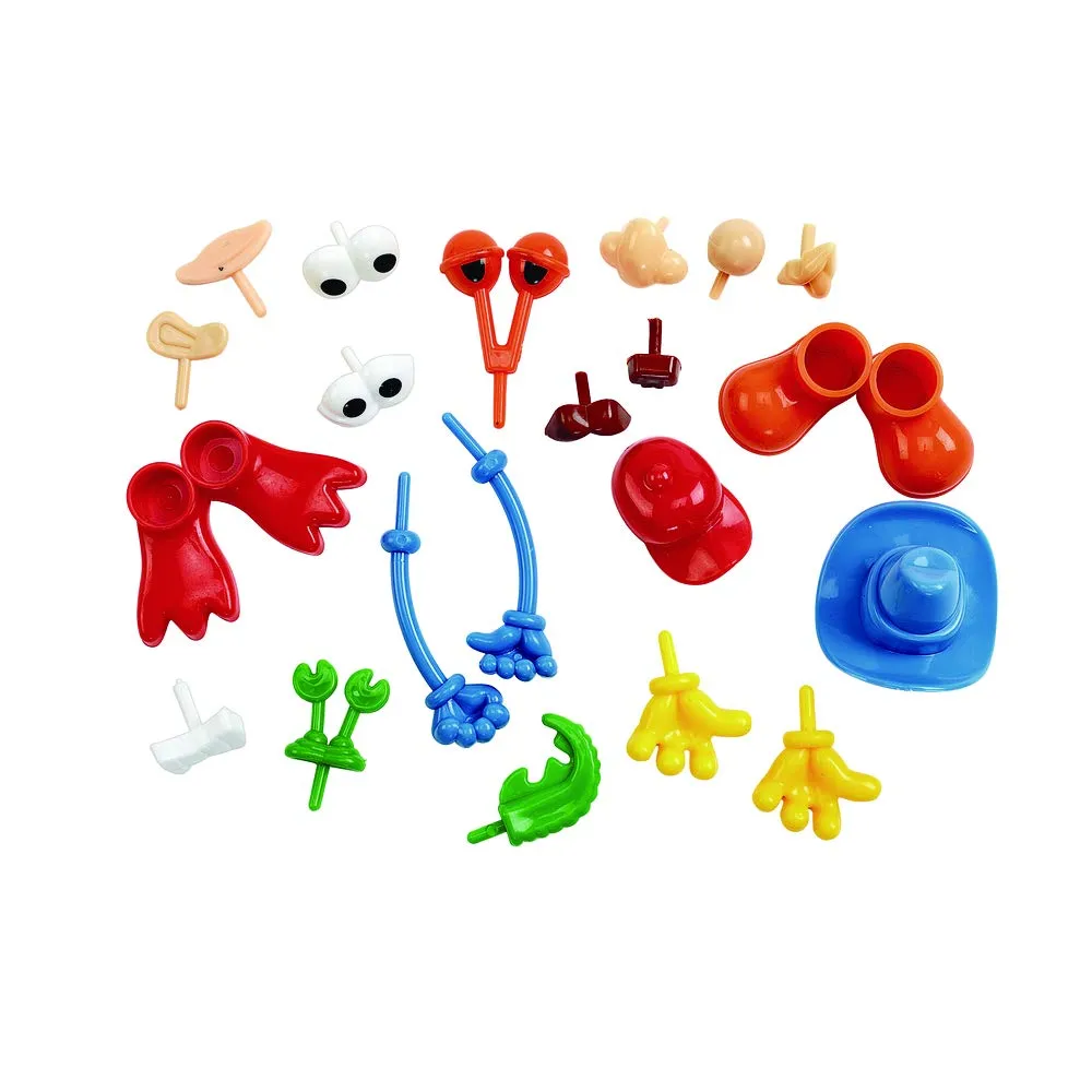 Colorations - BUILDME Creative Creatures Dough Builders (Includes 260 pieces) - Dough & Molding Clay Accessories for Kids - Screen-Free Play Time - Builds Animals & Characters