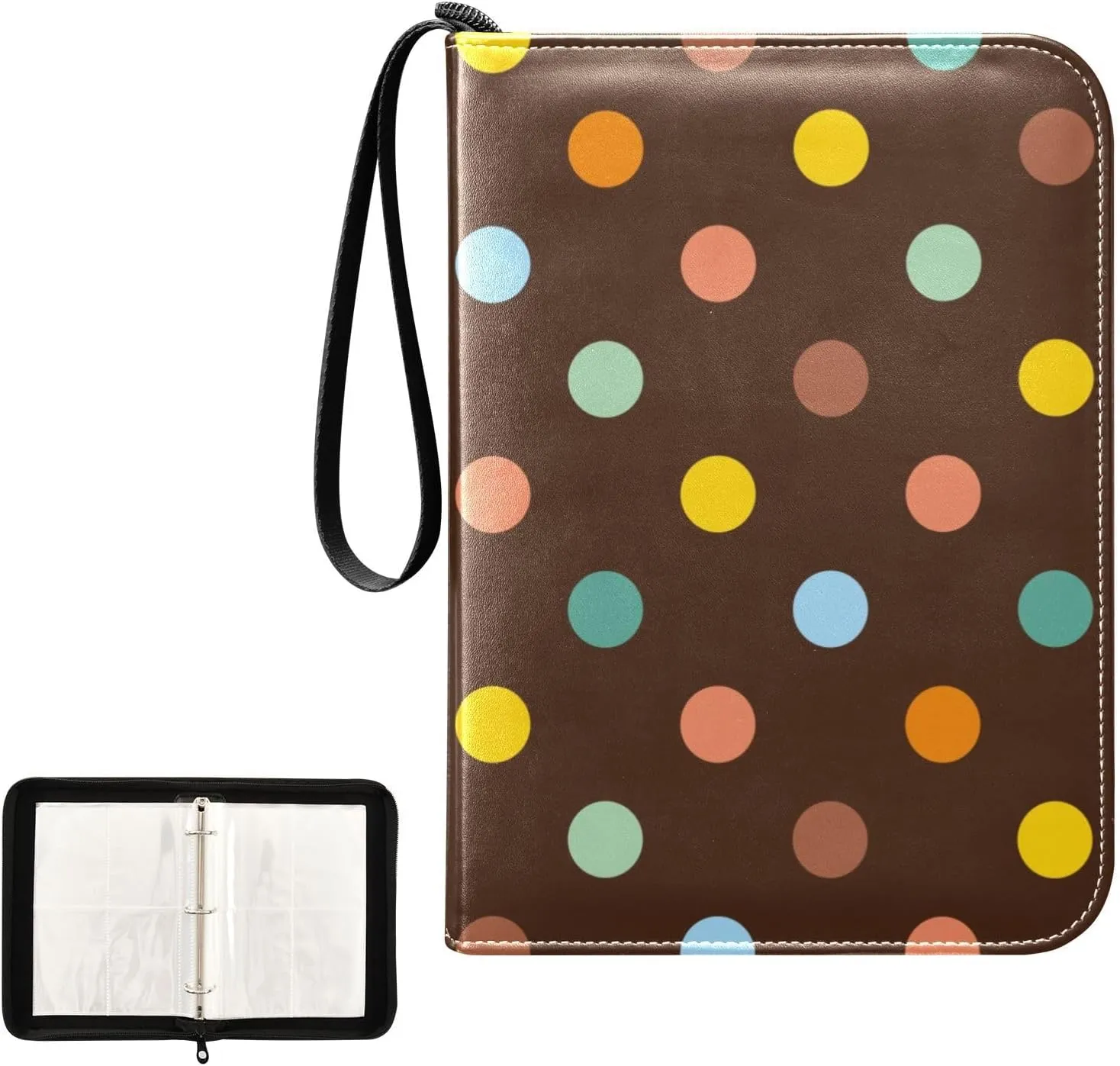 Colorful Polka Card Binders Trading Card Binder with Sleeves Trading Card Binder