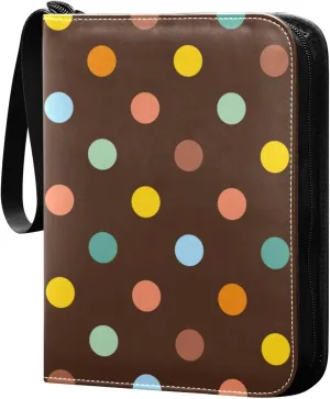 Colorful Polka Card Binders Trading Card Binder with Sleeves Trading Card Binder