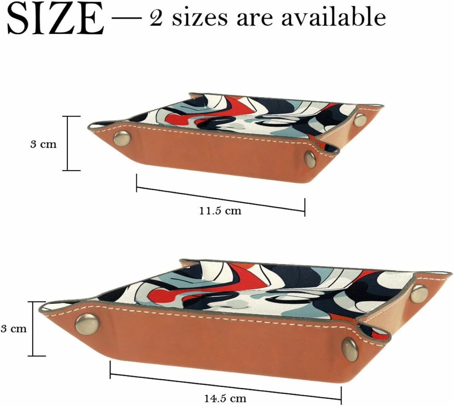 Colorful Abstract Woman Pattern Stacking Jewelry Organizer Trays, Small Desk Drawer Earring and Bracelet Tray