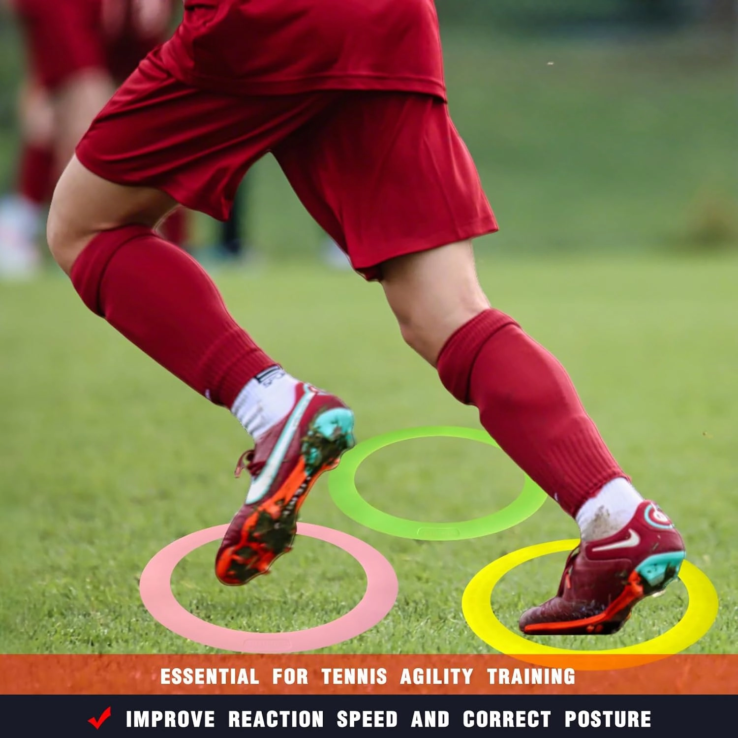 Colorful Anti Slip Safety Agility Rings Speed Rings 3PCs Speed and Agility Training Equipment Basketball Football Agility Training Equipment Soccer Practice Equipment