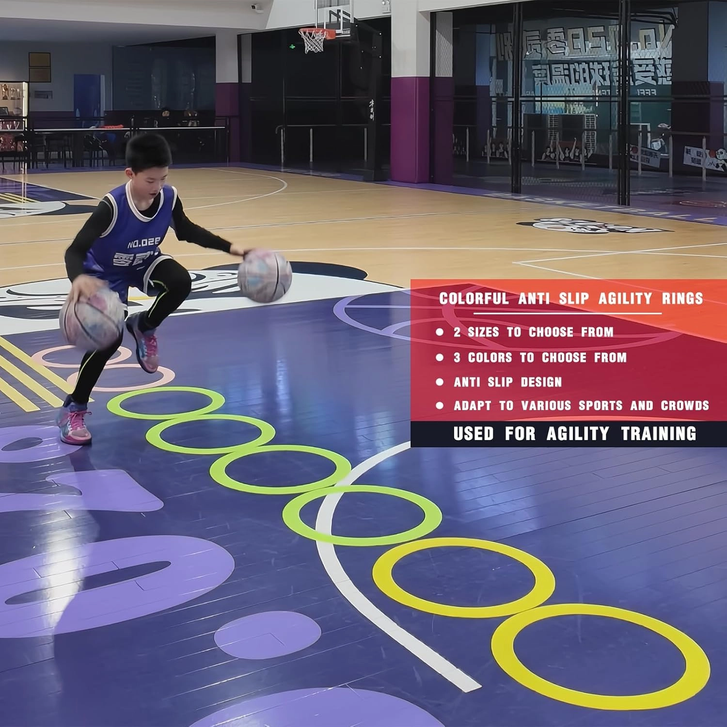 Colorful Anti Slip Safety Agility Rings Speed Rings 3PCs Speed and Agility Training Equipment Basketball Football Agility Training Equipment Soccer Practice Equipment