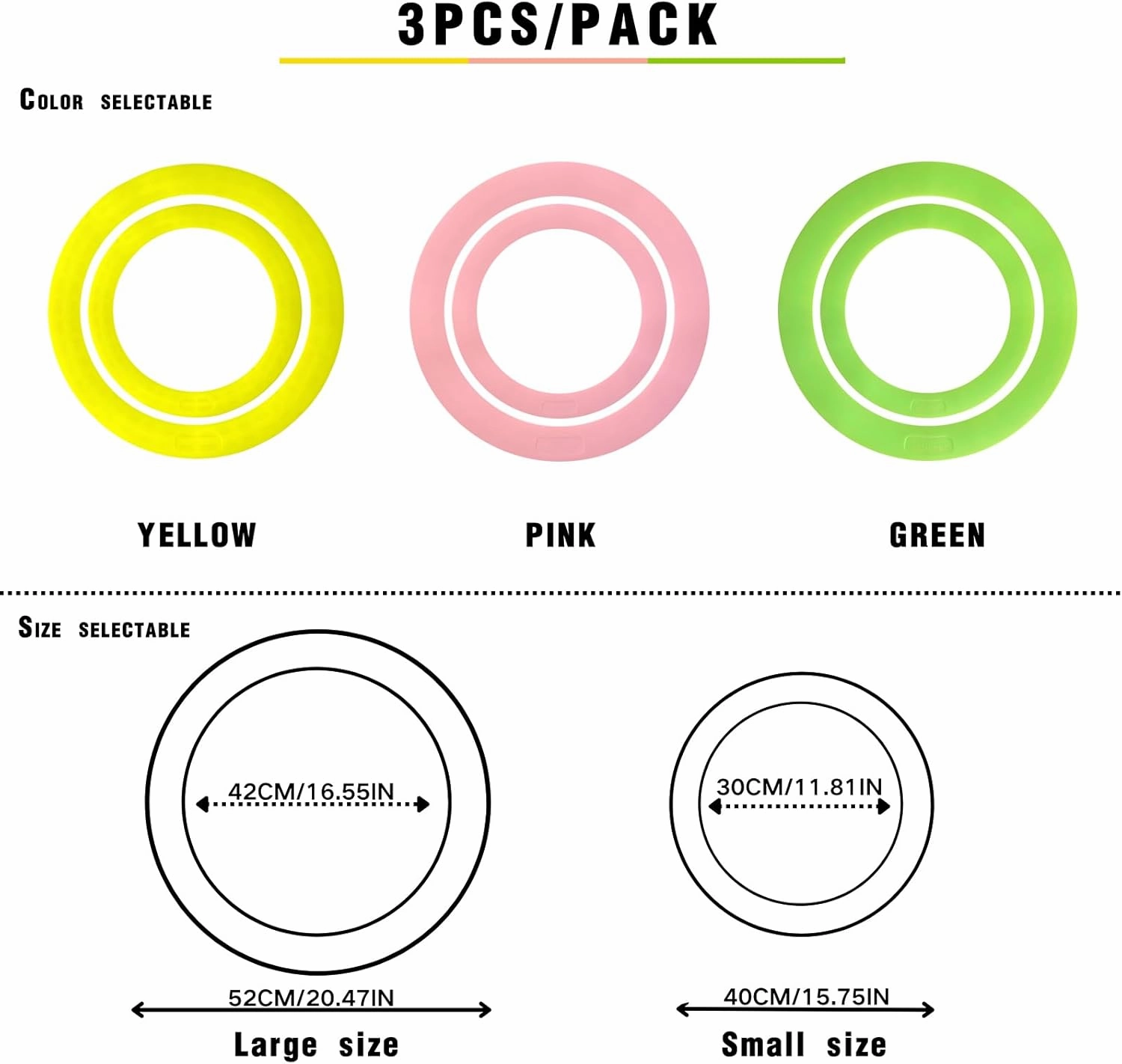 Colorful Anti Slip Safety Agility Rings Speed Rings 3PCs Speed and Agility Training Equipment Basketball Football Agility Training Equipment Soccer Practice Equipment