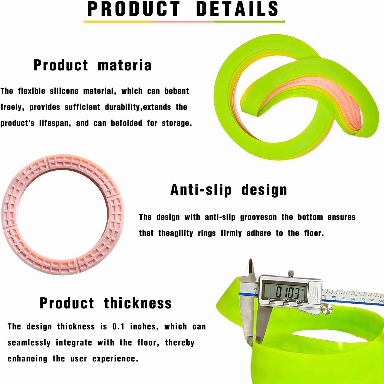 Colorful Anti Slip Safety Agility Rings Speed Rings 3PCs Speed and Agility Training Equipment Basketball Football Agility Training Equipment Soccer Practice Equipment