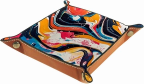 Colorful Graffiti Print Stacking Jewelry Organizer Trays, Small Drawer Organizer Tray for Jewelry, Bracelets, Earrings, Rings, Convenient and Stylish Storage, 20.5x20.5cm, snh-001