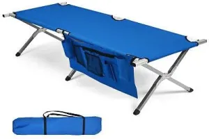 Compatible with Foldable Camping Cot W/Carrying Bag&Large Storage Organizer Load 450 LBS Blue Size : 75" x 29"x 17"