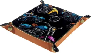 Cool Colorful Motorcycle Stacking Jewelry Organizer Trays, Perfect Desk Drawer Organizer Tray for Women and Girls