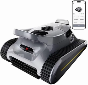 Cordless Robotic Pool Cleaner -Pool Vacuum 180W Brushless Motor, 45,000Pa Suction, Wall Climbing, Sonar Navigation, 3 Modes Automatic Pool Robot for Inground & Above-Ground Pools Up to 2150 Sq. Ft.
