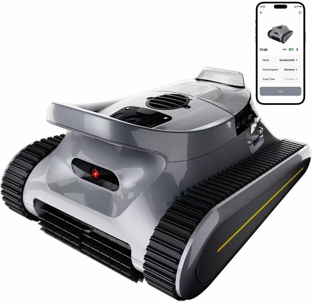 Cordless Robotic Pool Cleaner -Pool Vacuum 180W Brushless Motor, 45,000Pa Suction, Wall Climbing, Sonar Navigation, 3 Modes Automatic Pool Robot for Inground & Above-Ground Pools Up to 2150 Sq. Ft.