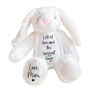 Custom Plush Bunny Keepsake Gift Toy, Lots of Love and the Biggest Hugs Rabbit Name Personalized Stuffed Animal Doll Gift for Newborn Party Baby Shower Birthday (Style C)