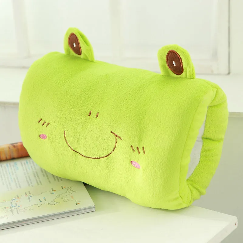 Cute Frog Cat Bunny Bear Hand Warmer Plush Pillows