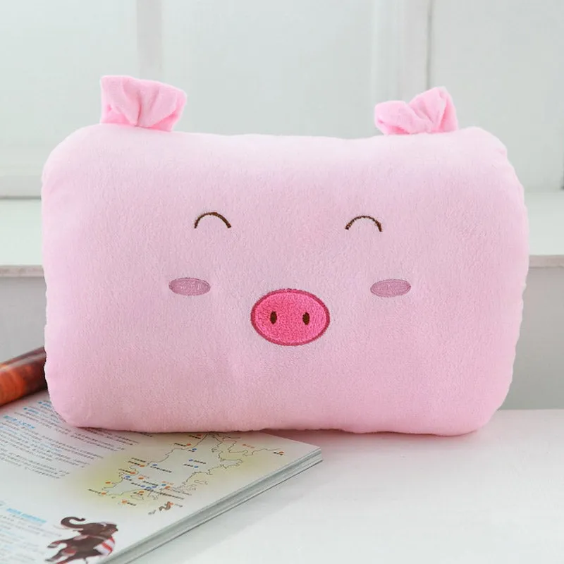 Cute Frog Cat Bunny Bear Hand Warmer Plush Pillows