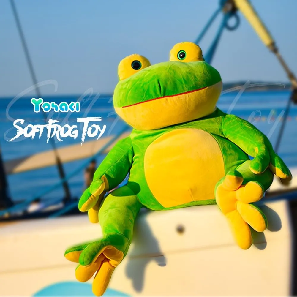 Cute Frog Plush Stuffed Animal Toy for Boys & Girls Large 16 Inch Soft Toad Plushie Perfect for Hugging and Decoration(Unloving)