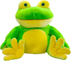 Cute Frog Plush Stuffed Animal Toy for Boys & Girls Large 16 Inch Soft Toad Plushie Perfect for Hugging and Decoration(Unloving)