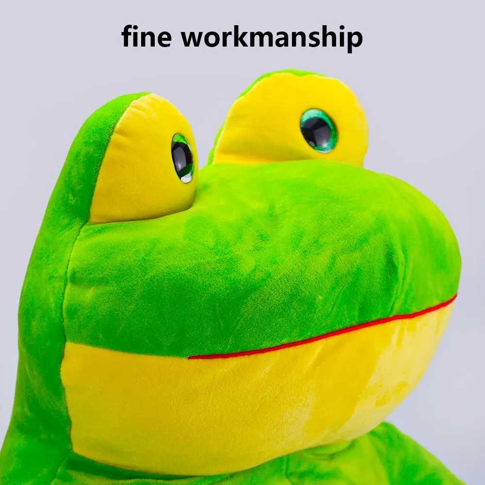 Cute Frog Plush Stuffed Animal Toy for Boys & Girls Large 16 Inch Soft Toad Plushie Perfect for Hugging and Decoration(Unloving)