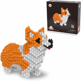 Cute Dog Building Animal Sets, Extremely Challenging STEM Building Blocks Decor for Adults Kids, Micro 3D Educational Toys for Boys Girls Ages 8 and Up，Corgi