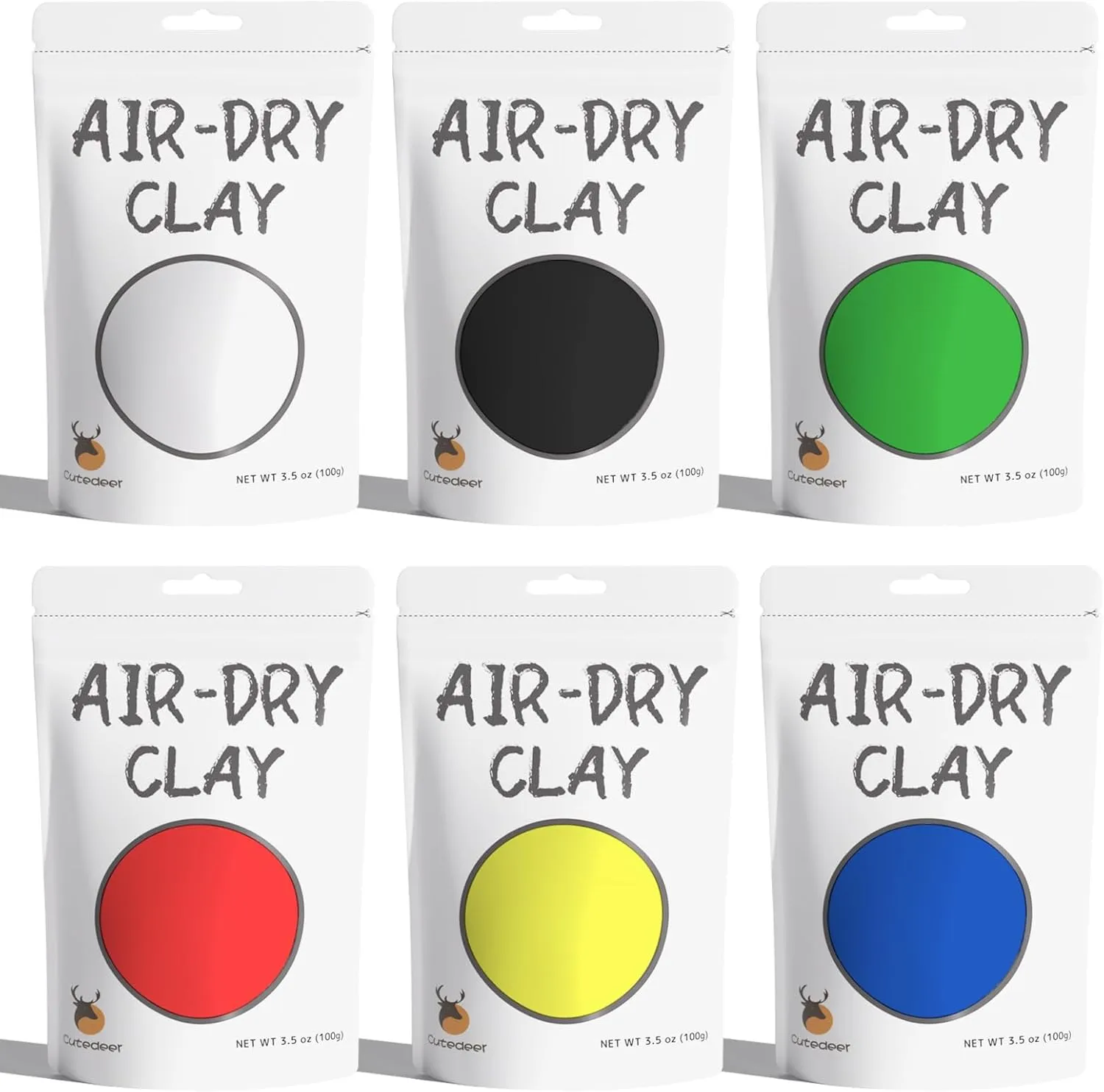 Cutedeer Air Dry Modeling Clay - 6 Colors, 1.3lb Soft Foam Molding Clay, DIY Creative for Kids Adults Arts & Crafts Project Supplies(1.3lb - 6 Colors)