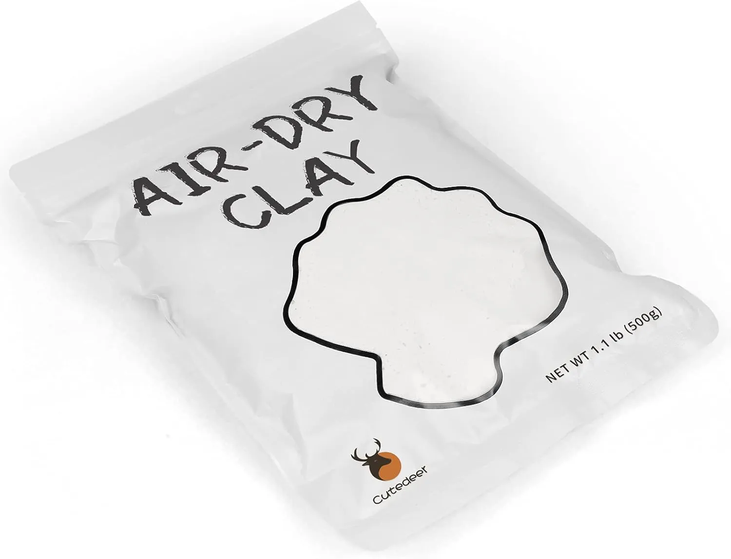 Cutedeer White Air Dry Clay, 1.1lb Foam Modeling Clay, Soft Squishy Molding for Kids Adults, Arts & Crafts Project Slime Supplies(1.1lb - 1 Pack, White)