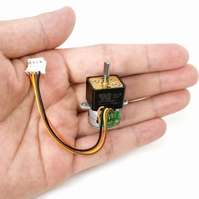 DC 5V 2-Phase 4-Wire Micro Stepper Motor Diameter 15mm 18 Degrees Full Metal Gearbox Precision Gear Motor Ratio 1:35 Mini Stepping Motor DIY for Robot Car Toy Model