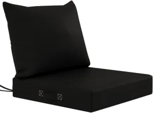 Deep seat Patio Cushion Set 19"x19"x4" Waterproof Fade-Resistant Patio Furniture Cushions & with Removable Cover Deep Seat & Back Cushion with Handle and Fixed Belt Outdoor Chair Cushion