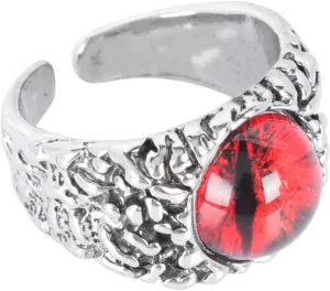 Demon Eye Ring Open Ring Evil Eye Dog Tag Evil Eye Charm Eyeball Punk Rings Anklet Evil Eye Belly Ring Rings Goth Evil Eye Bag Charm Evil Eye Costume Gold Bracelet Fidget Red Iron