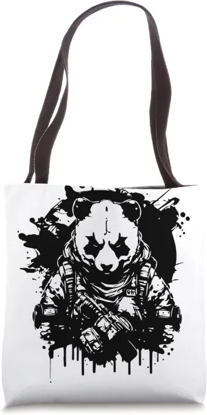 Determined Tactical Panda - Not so Fluffy and Harmless Tote Bag