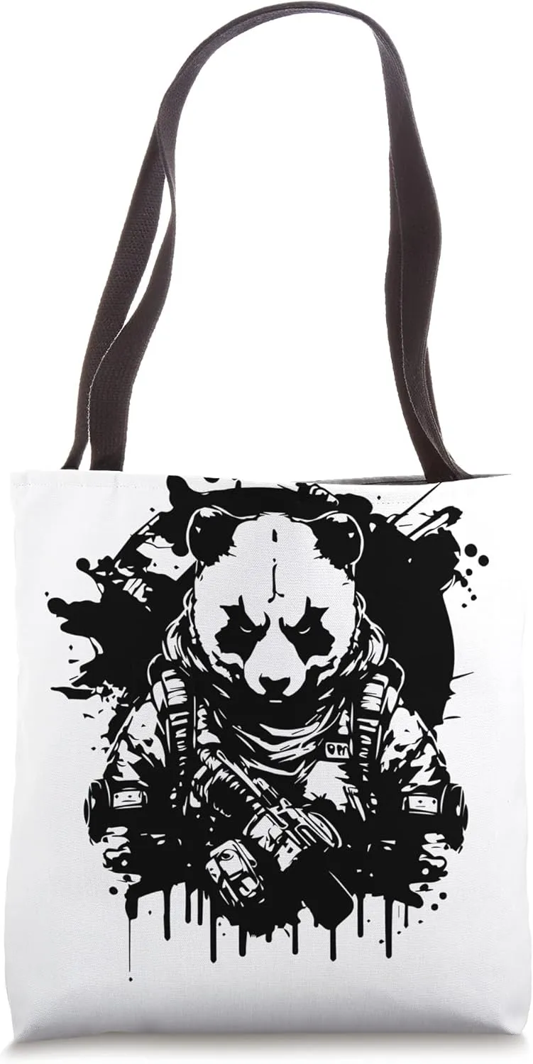 Determined Tactical Panda - Not so Fluffy and Harmless Tote Bag