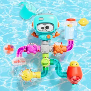 DIY Assemble Water Pipe, Bath Toys for Kids Ages 4-8, Building Kit for Ages 5-7, Fun Bath Tub Time Birthday Gifts for Toddlers 3   Year Old Boys & Girls