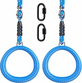 Dolibest 2 Pack of Ninja Gymnastic Rings,Monkey Ring Outdoor Backyard Ninja Accessories Set,Swing Bar Rings Obstacle Course for Training Equipment for Kids,1000LB Capacity