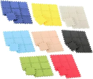 Dollhouse Carpets Miniature Play Mat Model 8Bags Mini Puzzle Tiles Decoration Dollhouse Floor Carpet Rug Furniture Decoration Toy Accessories for 1: 12 Dollhouse Micro World