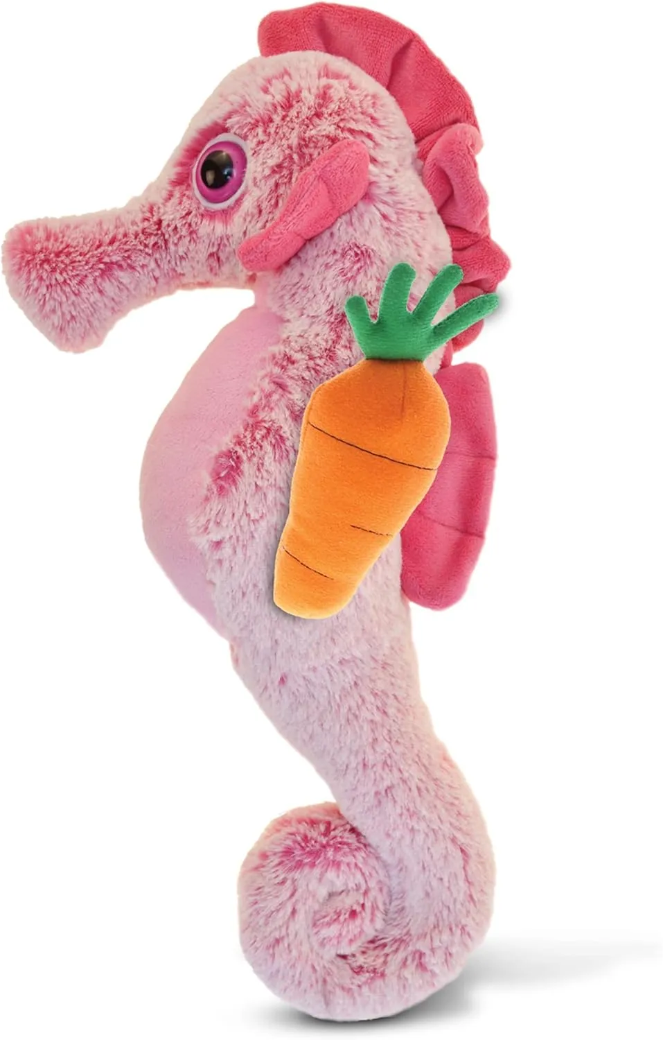DolliBu Happy Easter Super Soft Plush Sea-Horse with Carrot - Cute Stuffed Animals with Carrot Plush Toy, with Name Personalization, Spring Easter Plush Animal - 15 Inches